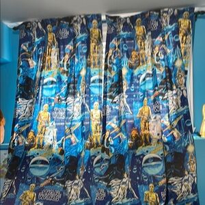 Vintage Star Wars Themed sheet and curtain set from 1971